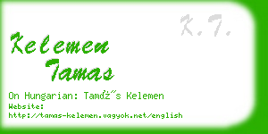 kelemen tamas business card